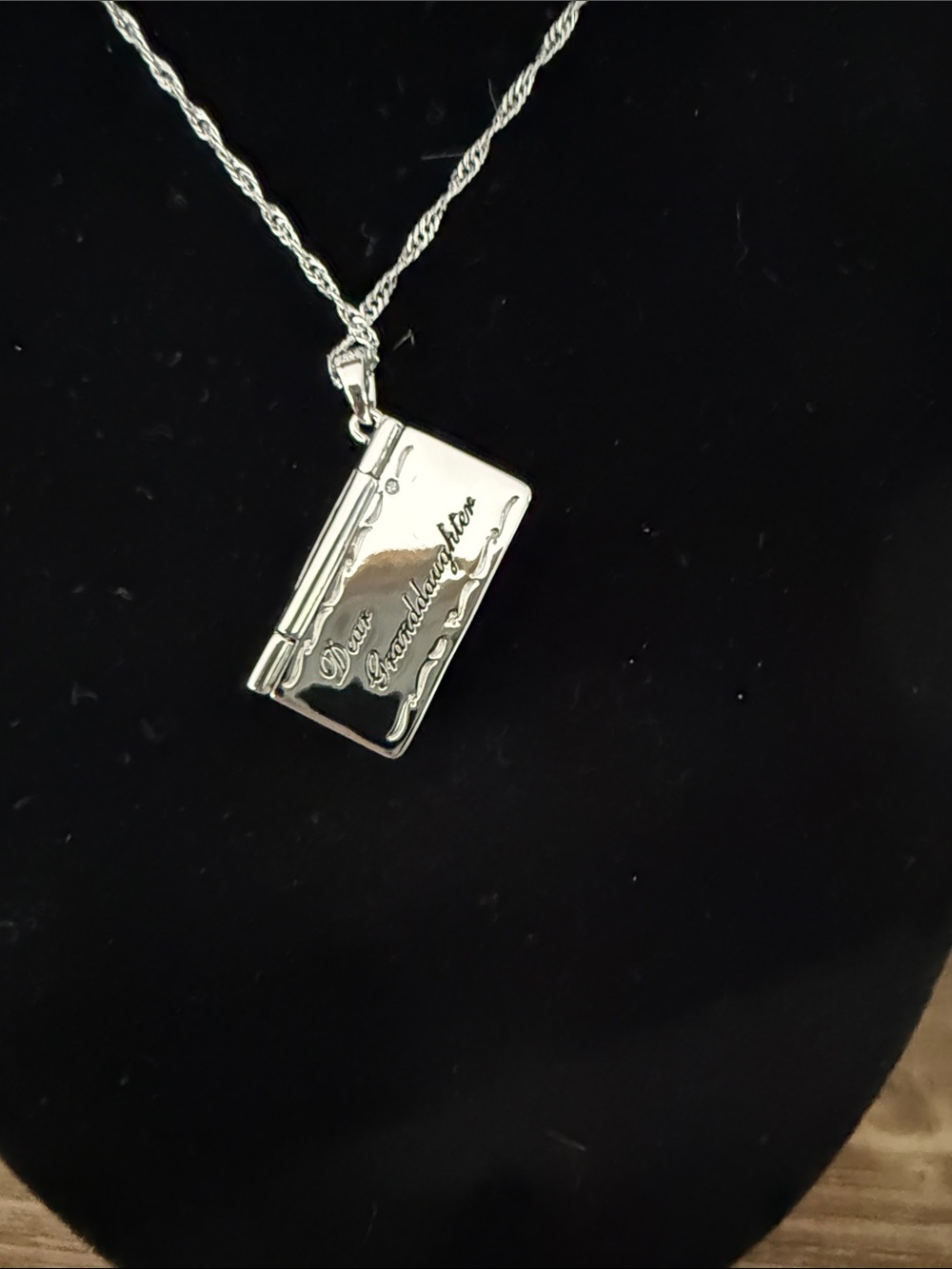 Birthstone(November) Letter Necklace For Granddaughter - Picture 3 of 15